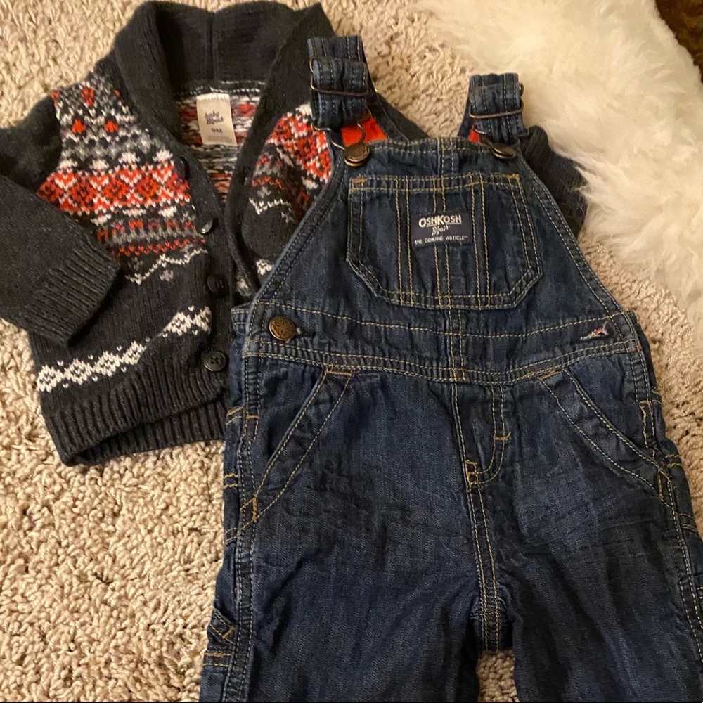 OshKosh B’Gosh | sweater and overalls bundle